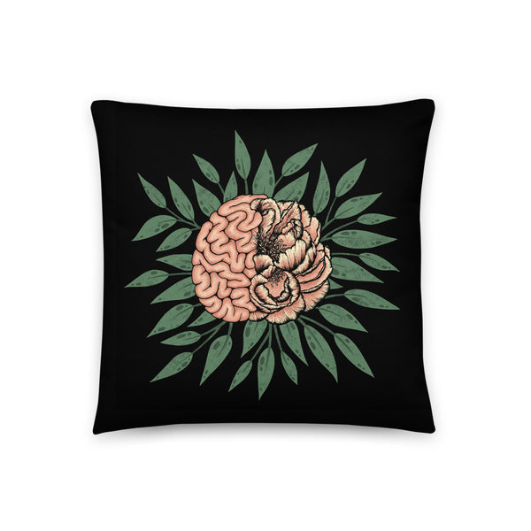 Brain Flower Throw Pillow