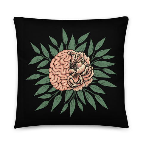 Brain Flower Throw Pillow