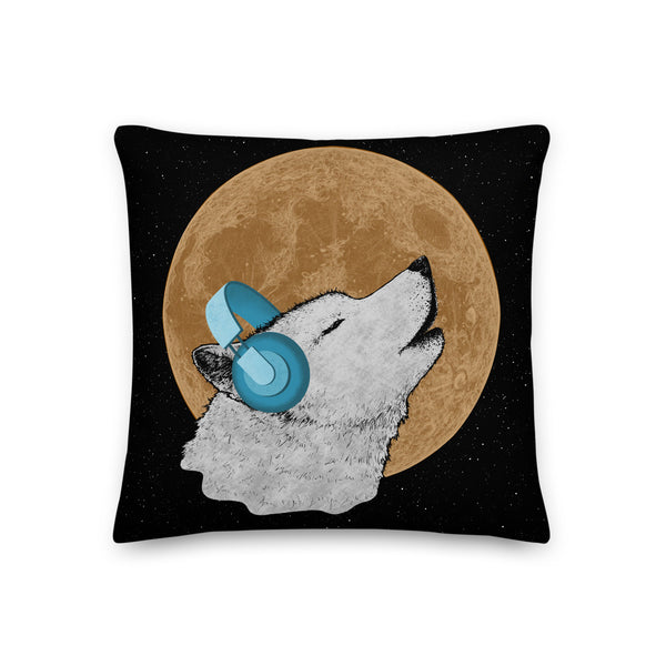 Wolf Vibe Pillows with Gold Moon