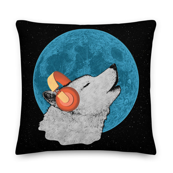 Wolf Vibe Pillows with Blue Moon