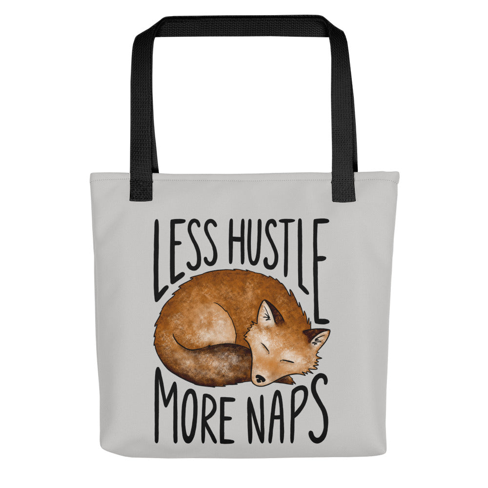 Less Hustle More Naps Tote Bag