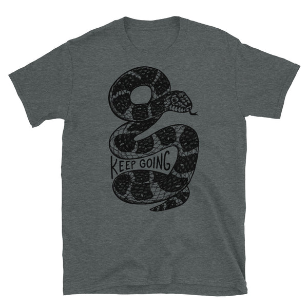 Keep Going Black & White Snake Unisex T-Shirt