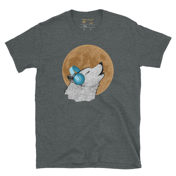 Wolf Vibe with Gold Moon Unisex T-Shirt