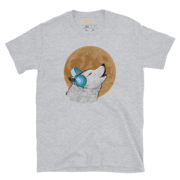 Wolf Vibe with Gold Moon Unisex T-Shirt
