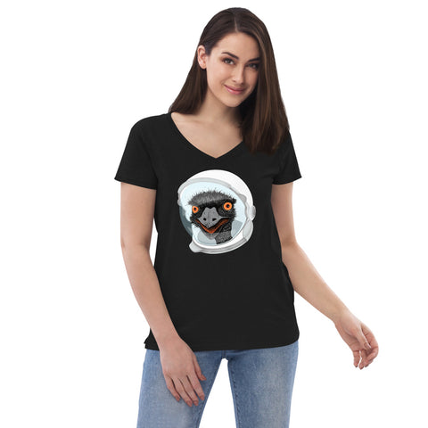 Emu Astronaut Women’s V-Neck T-Shirt