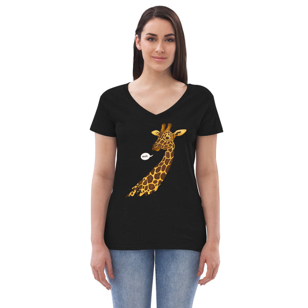 Unimpressed Giraffe Women’s V-Neck T-Shirt