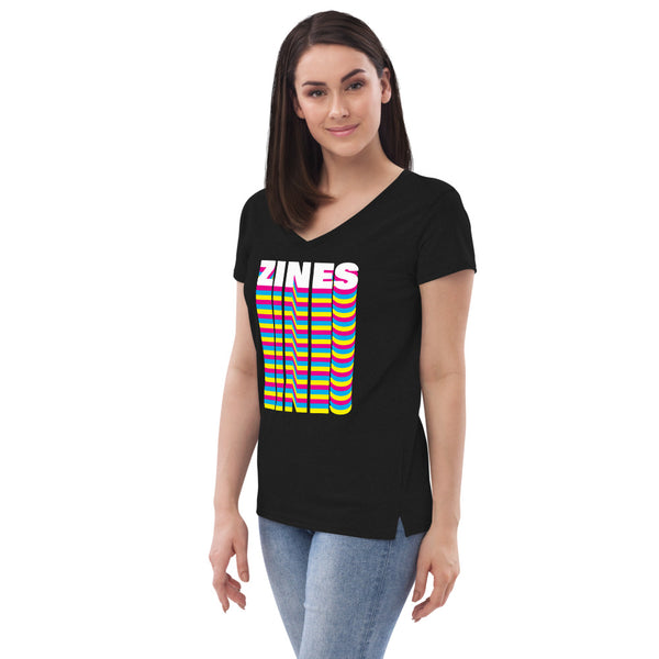 Zines Retrowave Women’s V-Neck T-Shirt