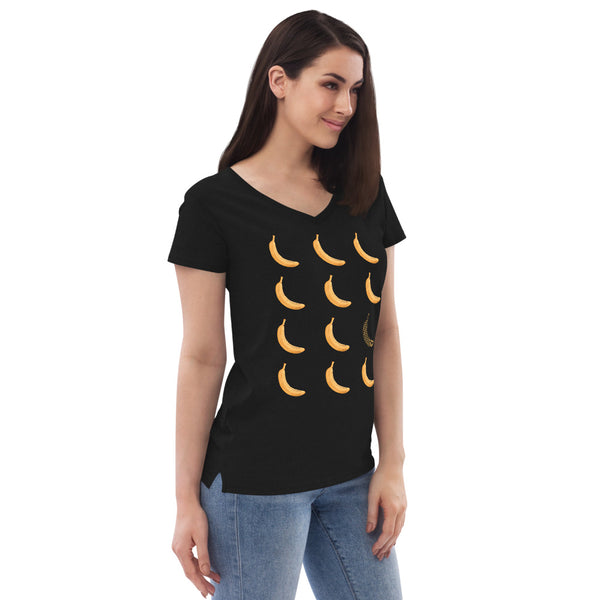 Banana Bunch Women’s V-Neck T-Shirt