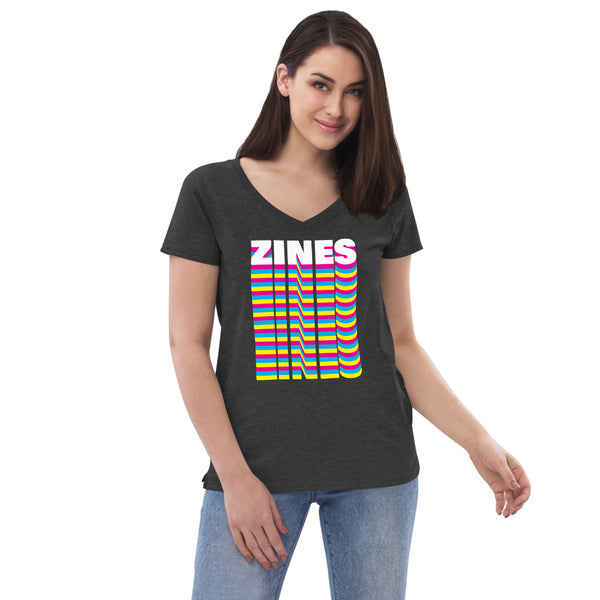 Zines Retrowave Women’s V-Neck T-Shirt