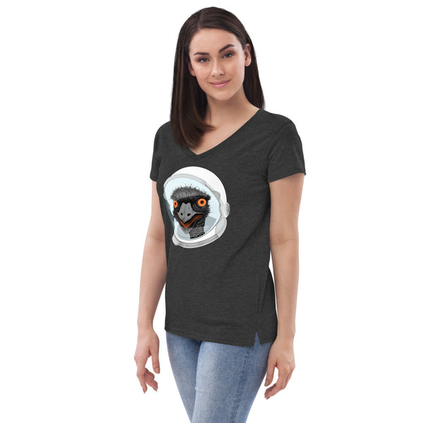 Emu Astronaut Women’s V-Neck T-Shirt