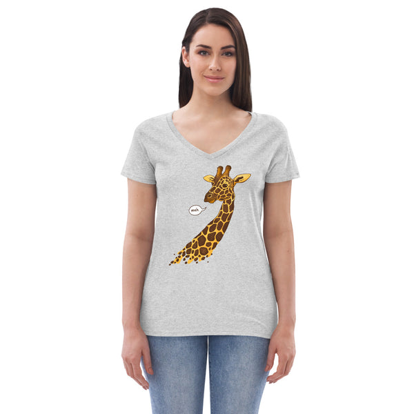 Unimpressed Giraffe Women’s V-Neck T-Shirt